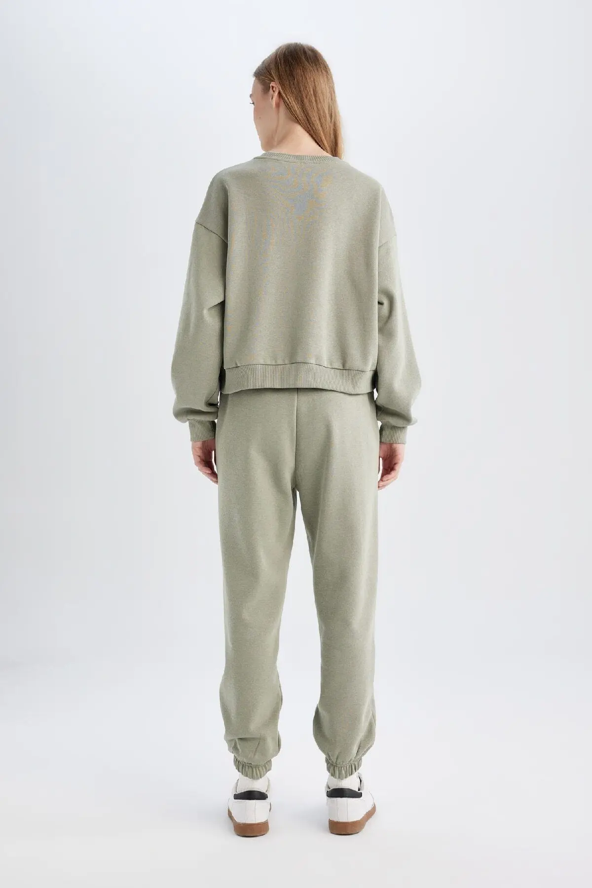 Normal Kalıp Basic Içi Kalın Polarlı Bisiklet Yaka Beli Lastikli Pamuklu Eşofman Takımı D8022axns