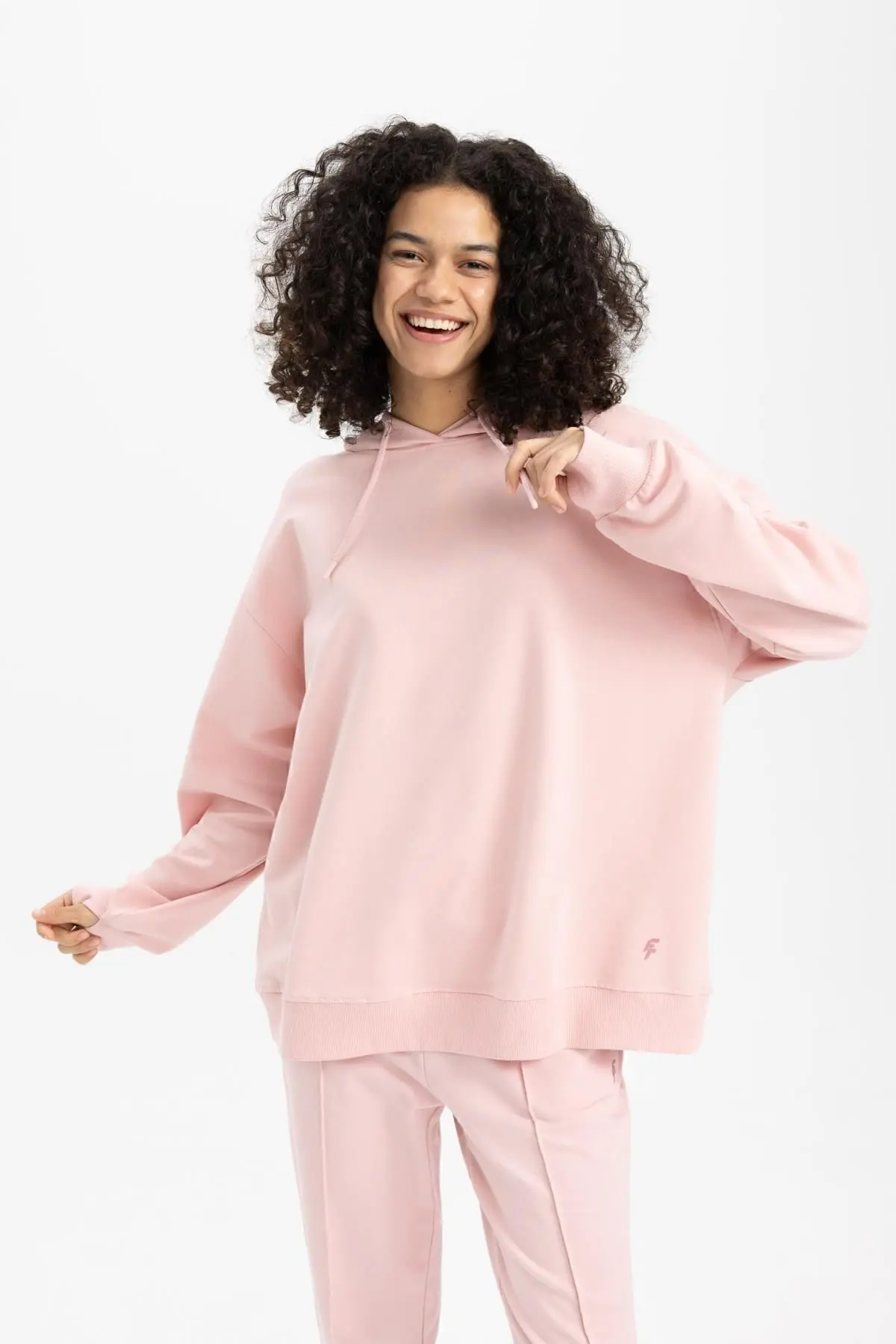 Defacto Fit Oversize Fit Kapüşonlu Sporcu Basic Sweatshirt B4656ax24sp