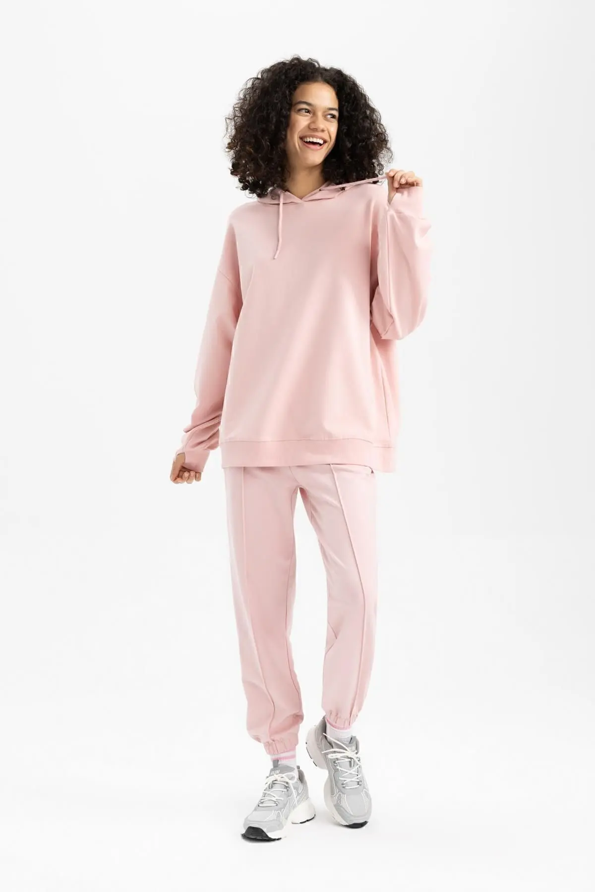 Fit Oversize Fit Kapüşonlu Sporcu Basic Sweatshirt B4656ax24sp