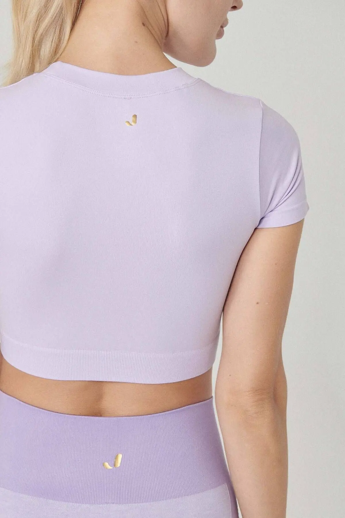 Captiva Yumuşak Dokulu & Esnek Crop Top Mor