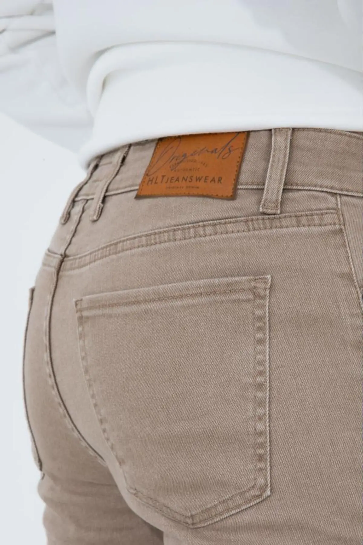 Erkek Bej Regular Fit Esnek Likralı Denim Jeans Kot Pantolon Hlthe001933 - Regular Bej