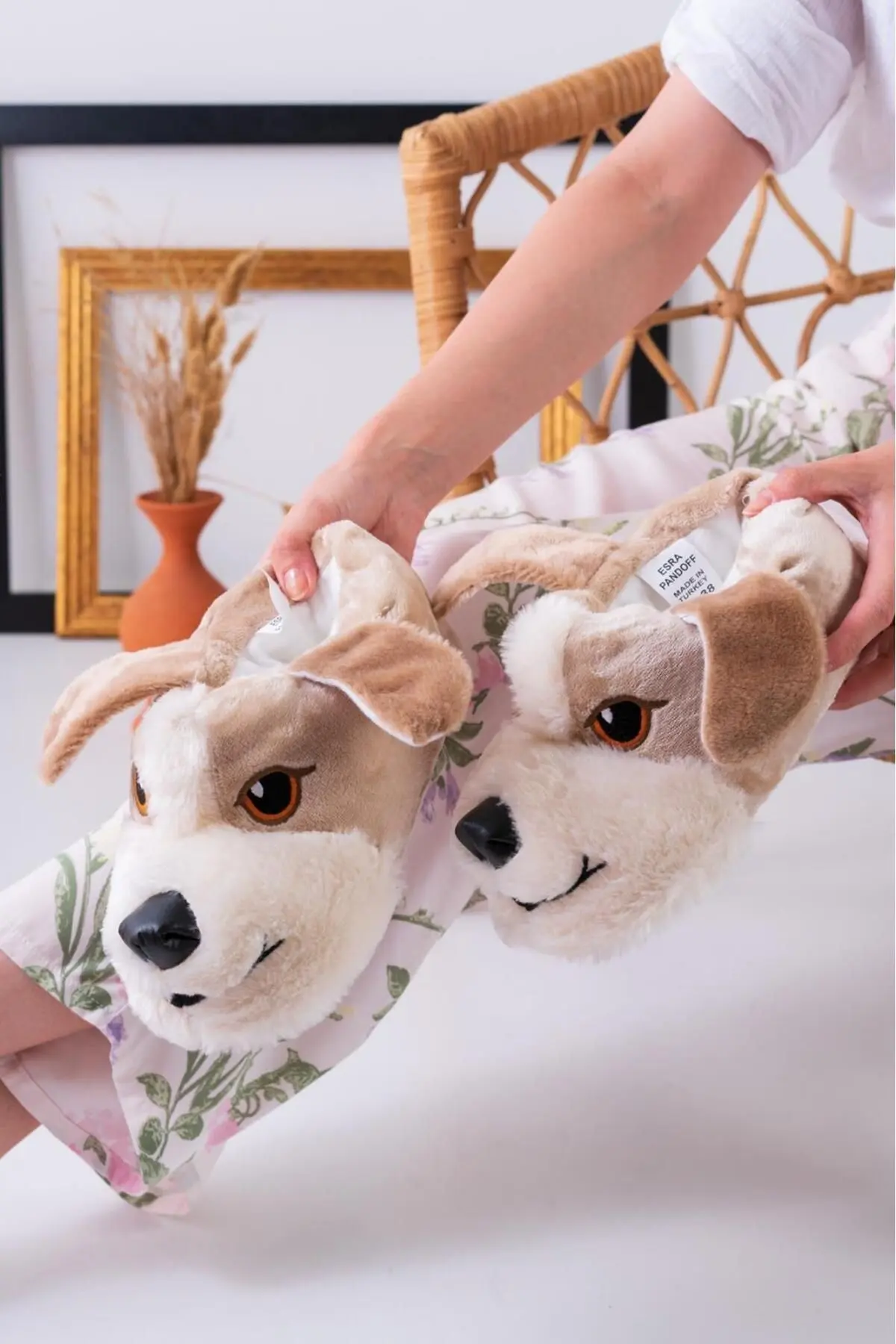 Unisex Hayvanlı Panduf Ev Ayakkabısı Ses Yapmaz Taban