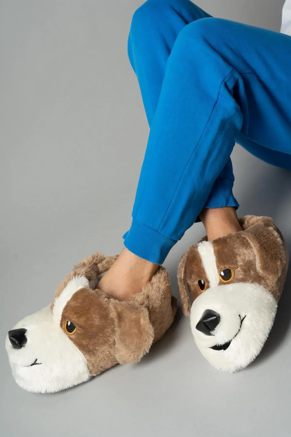 Unisex Hayvanlı Panduf Ev Ayakkabısı Ses Yapmaz Taban