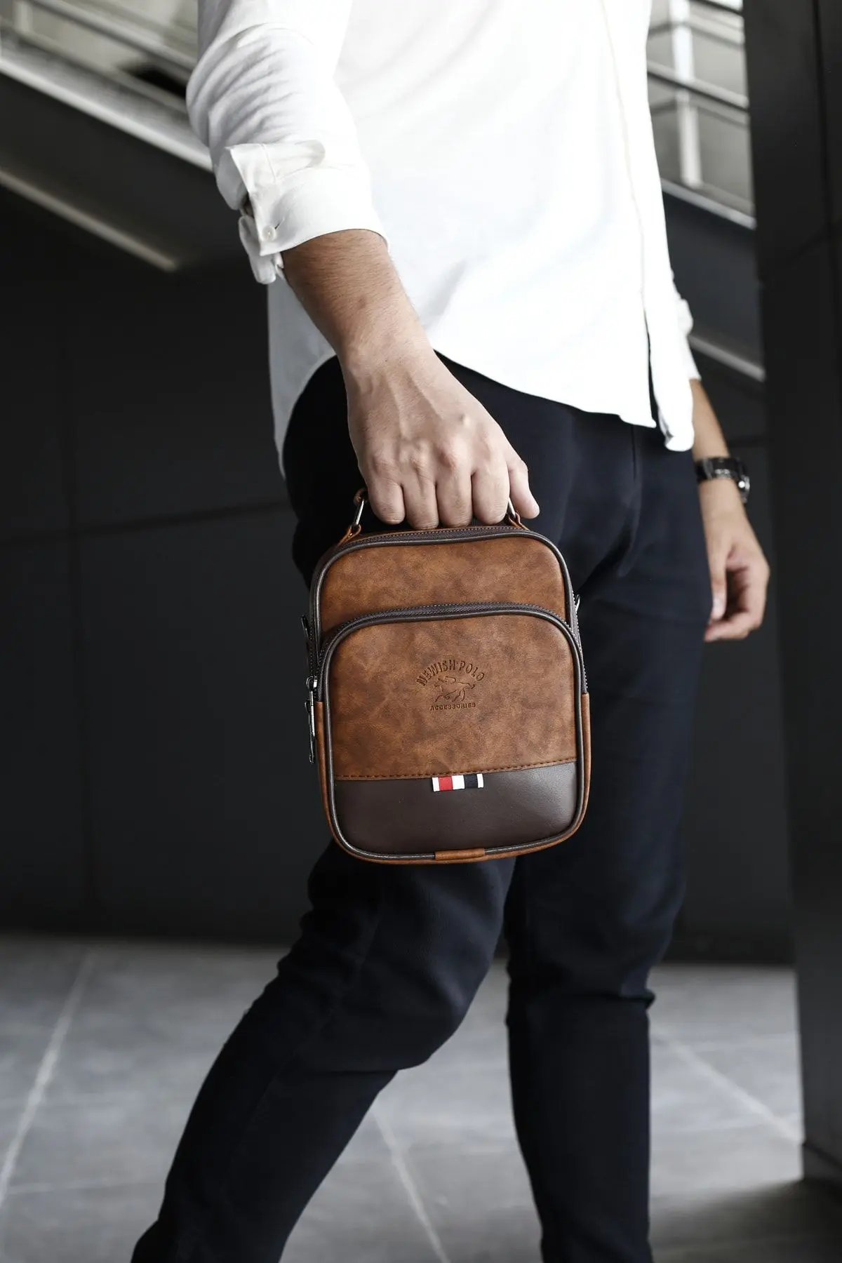 Adelina Crazy Deri El Ve Omuz Çanta Ve Mekanizmalı Kartlık Set