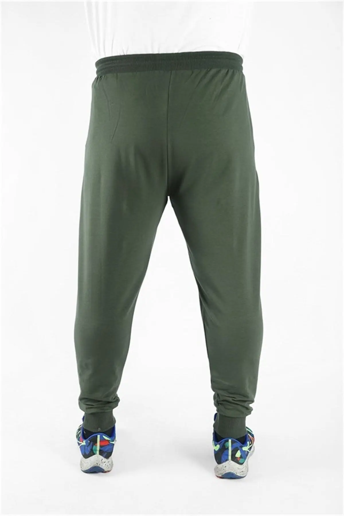 Büyük Beden Basic Eşofman Altı Full Lycra 11516 Hakı