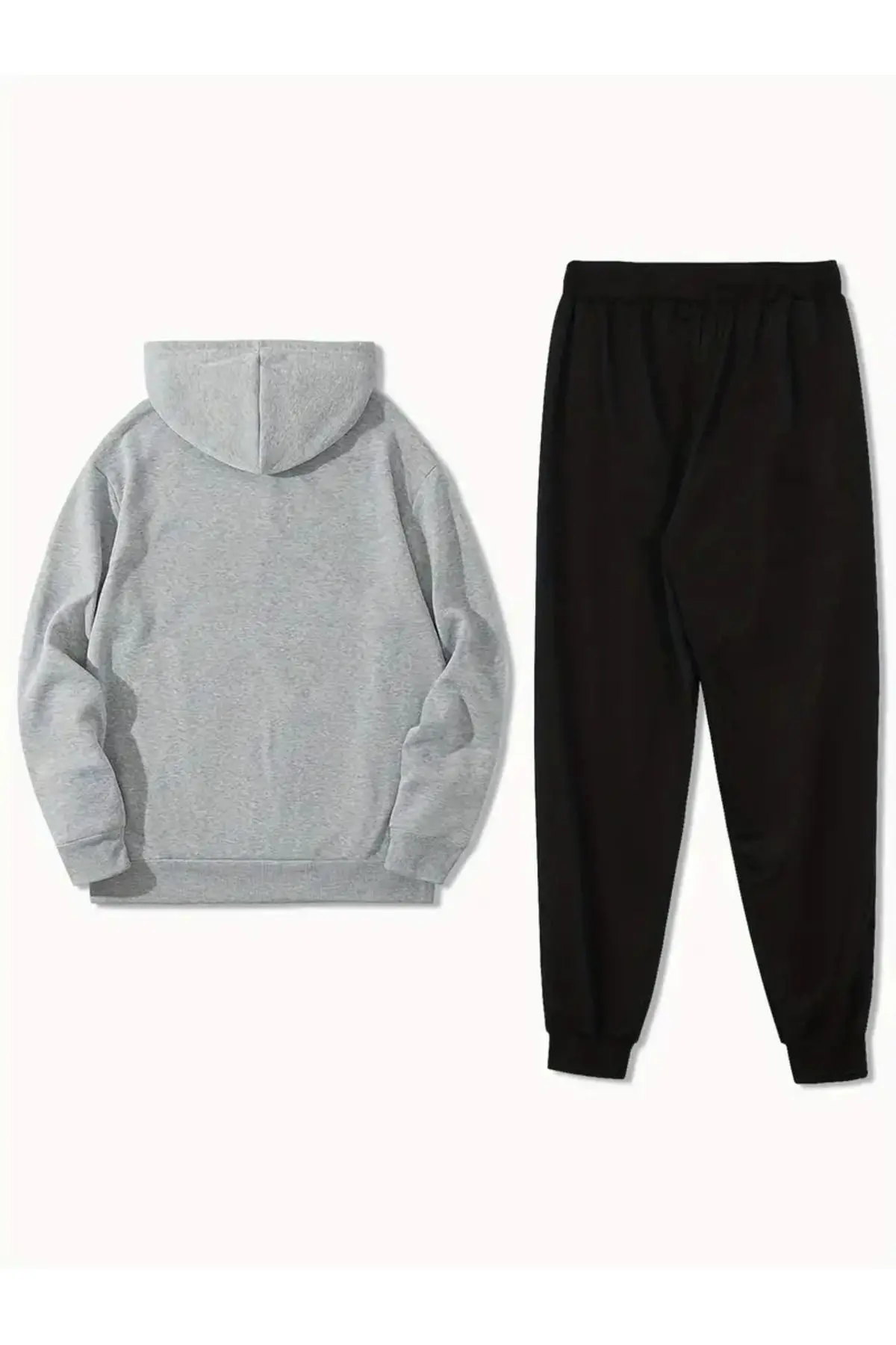 Büyük Beden Unisex Eşofman Takımı - Kapüşonlu Sweatshirt & Jogger Eşofman Altı