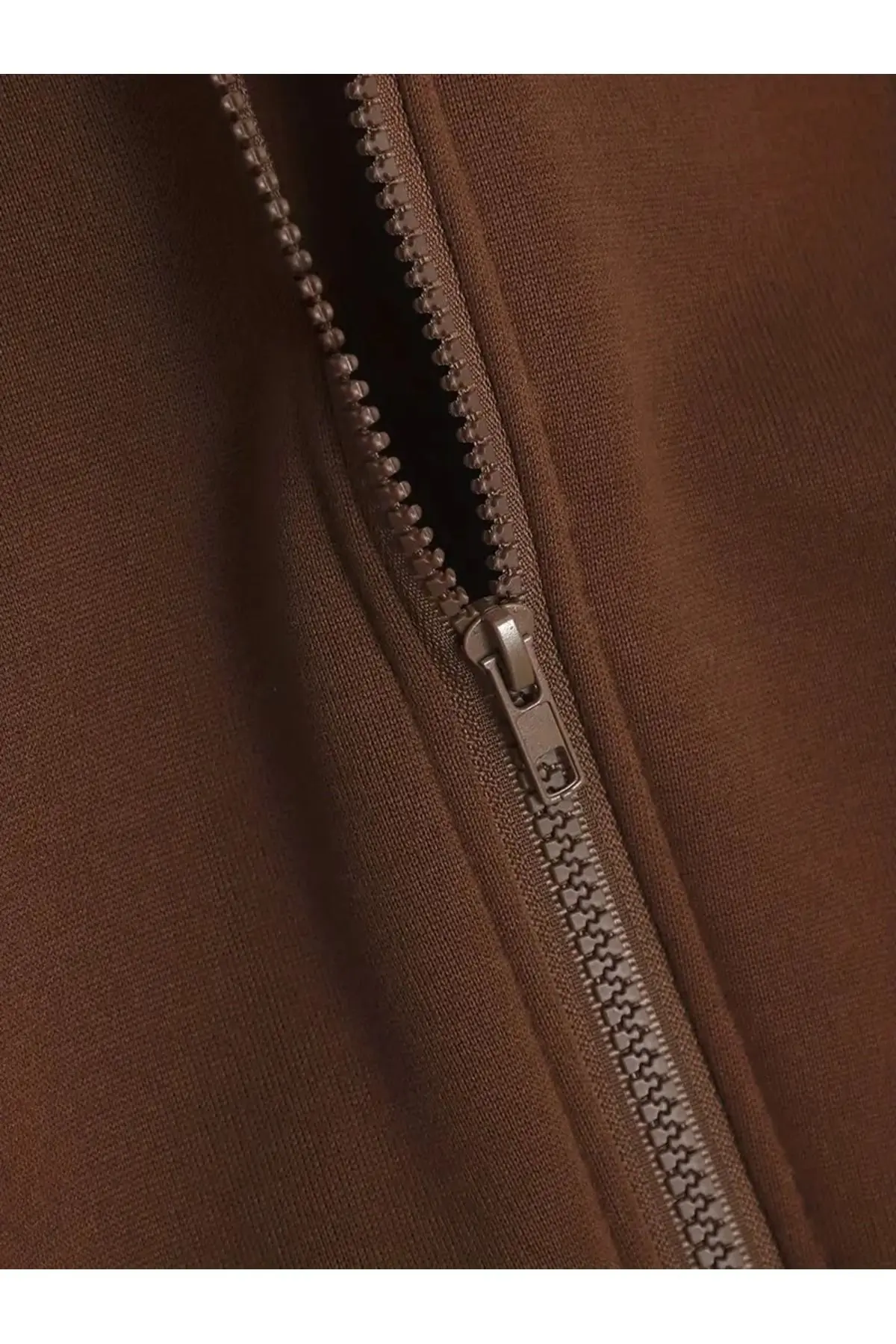 UNISEX Kapüşonlu Fermuarlı Sweatshirt Büyük Beden