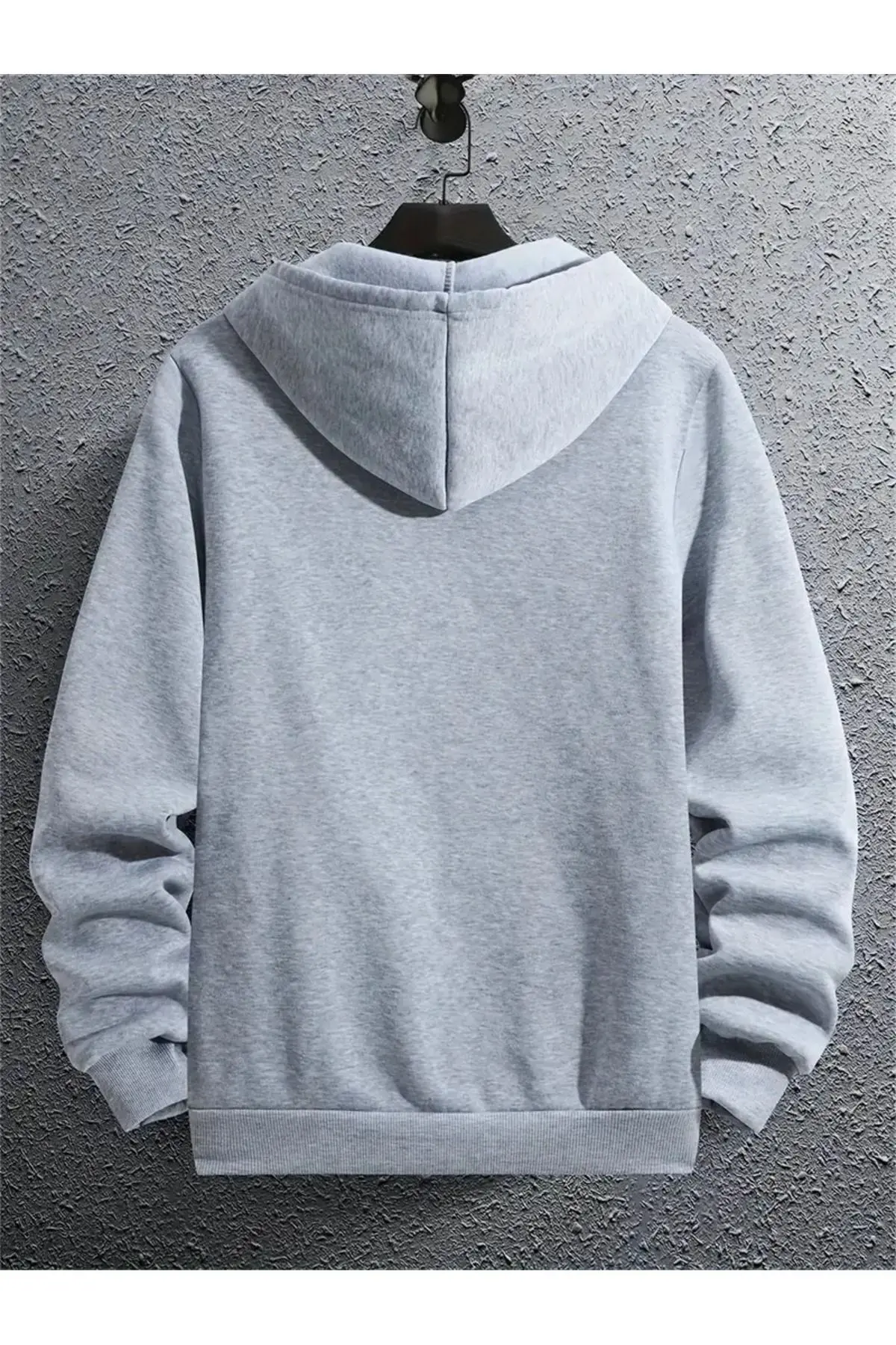 UNISEX Kapüşonlu Fermuarlı Sweatshirt Büyük Beden