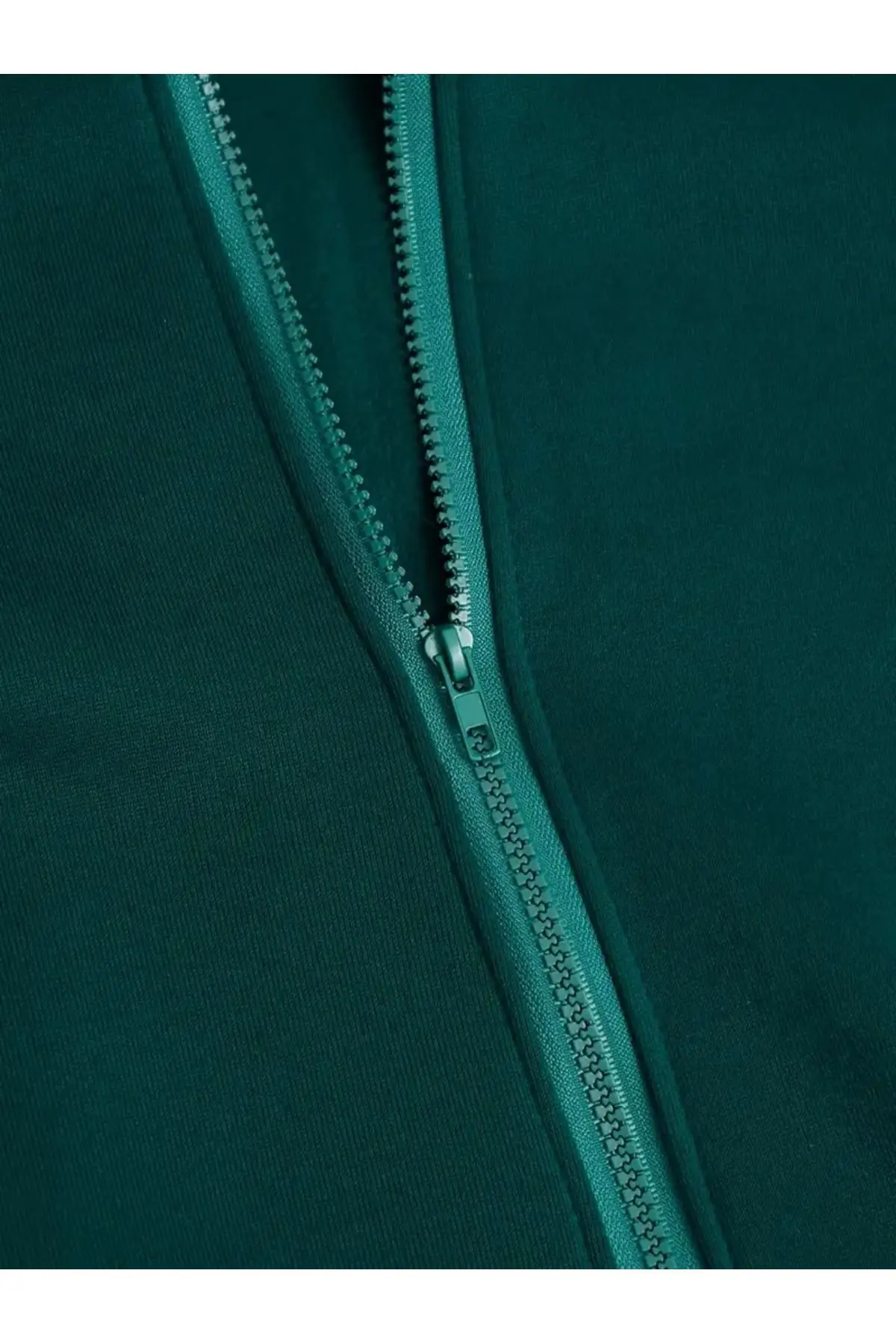 UNISEX Kapüşonlu Fermuarlı Sweatshirt Büyük Beden