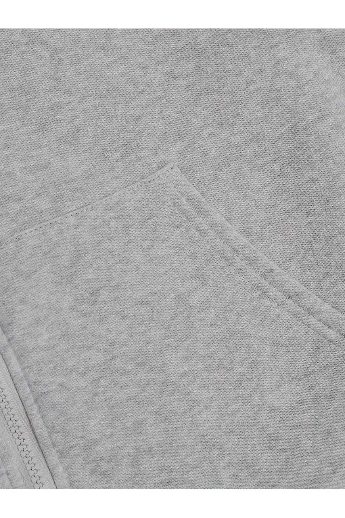 UNISEX Kapüşonlu Fermuarlı Sweatshirt Büyük Beden