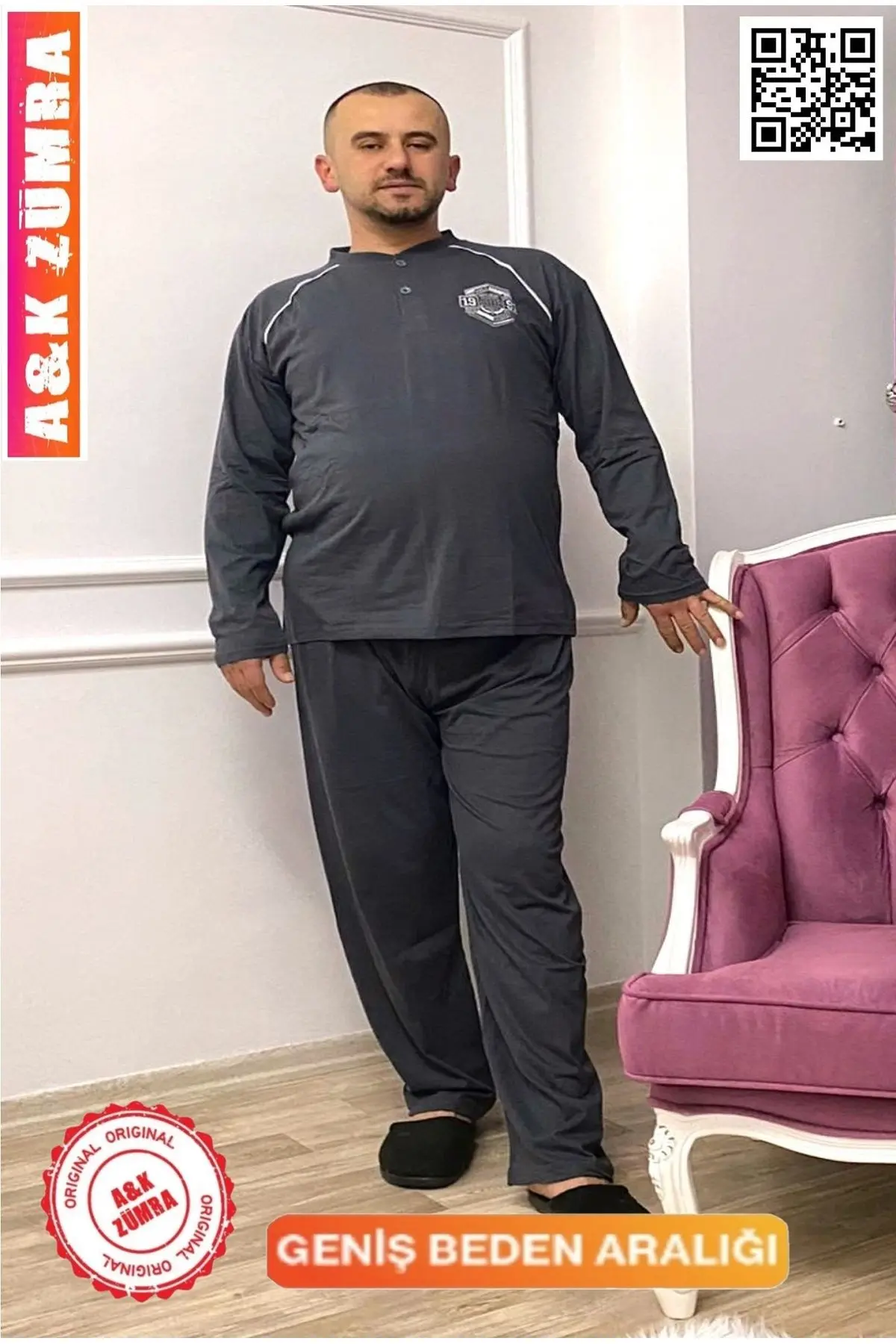 A&K ZÜMRA Penye Pamuk Ekonomik Yazlık Erkek Pijama Takımı