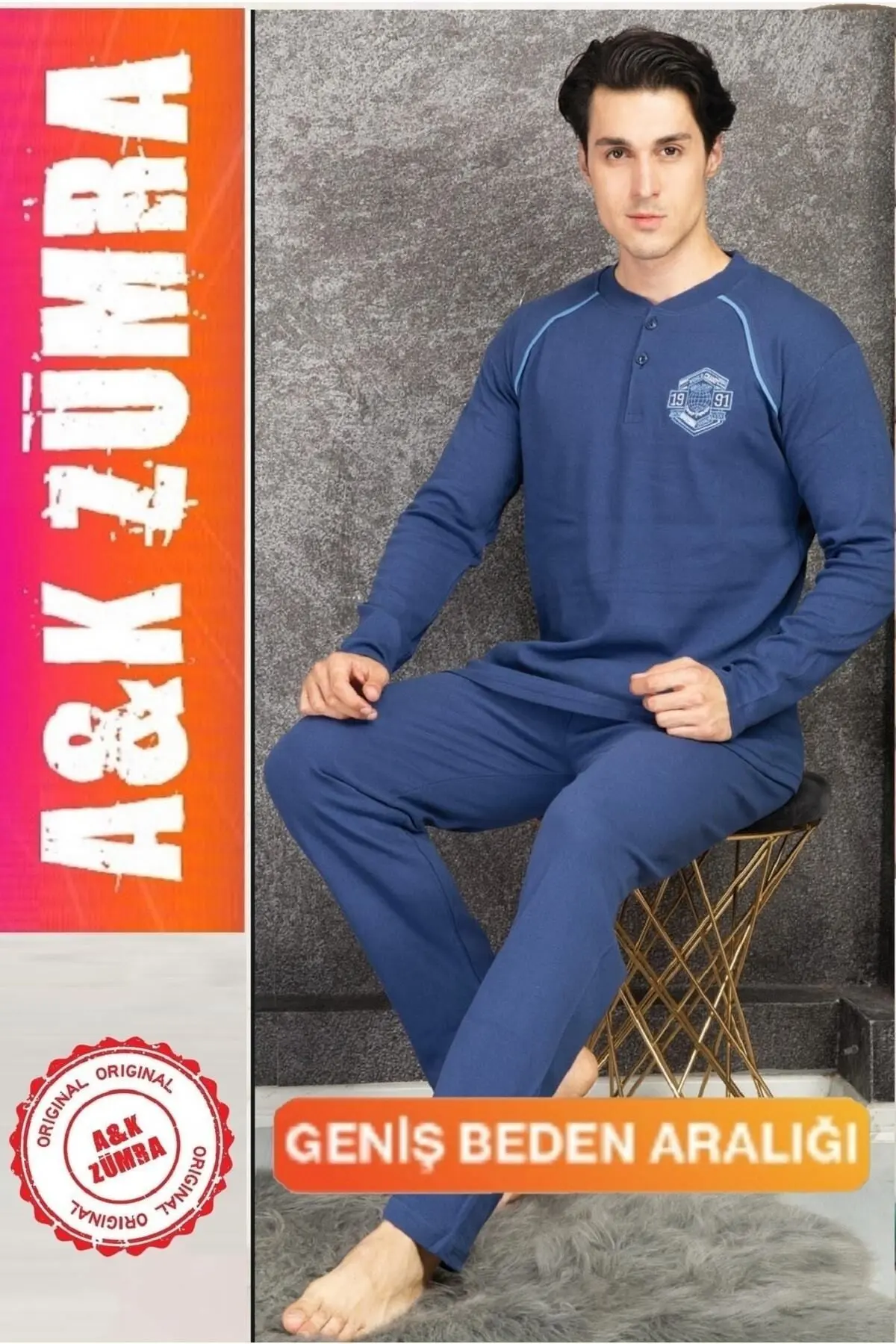 A&K ZÜMRA Penye Pamuk Ekonomik Yazlık Erkek Pijama Takımı