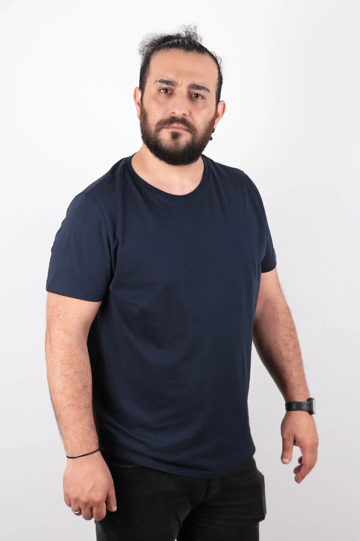 Rich Büyük Beden Basic T-shirt %100 Pamuk Tişört