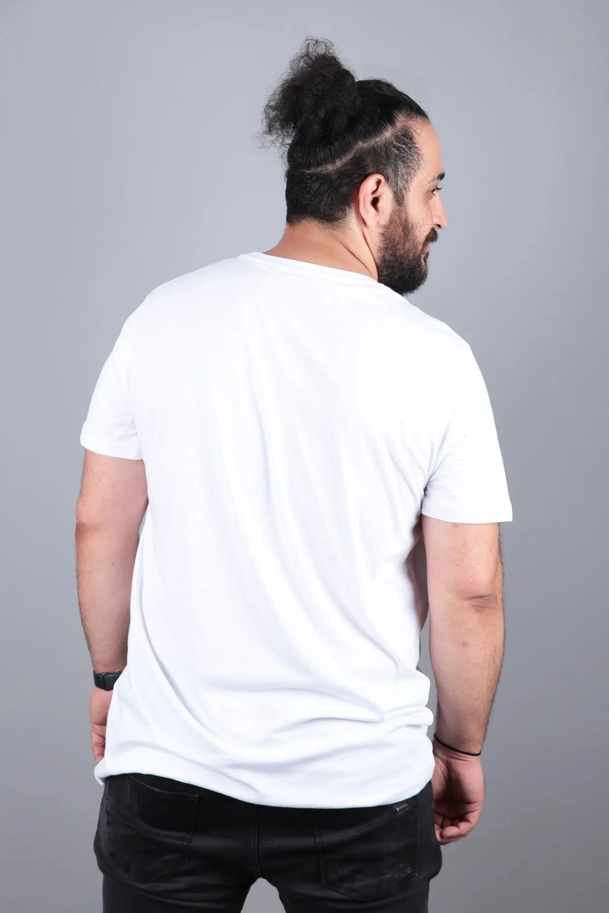Büyük Beden Basic T-shirt %100 Pamuk Tişört