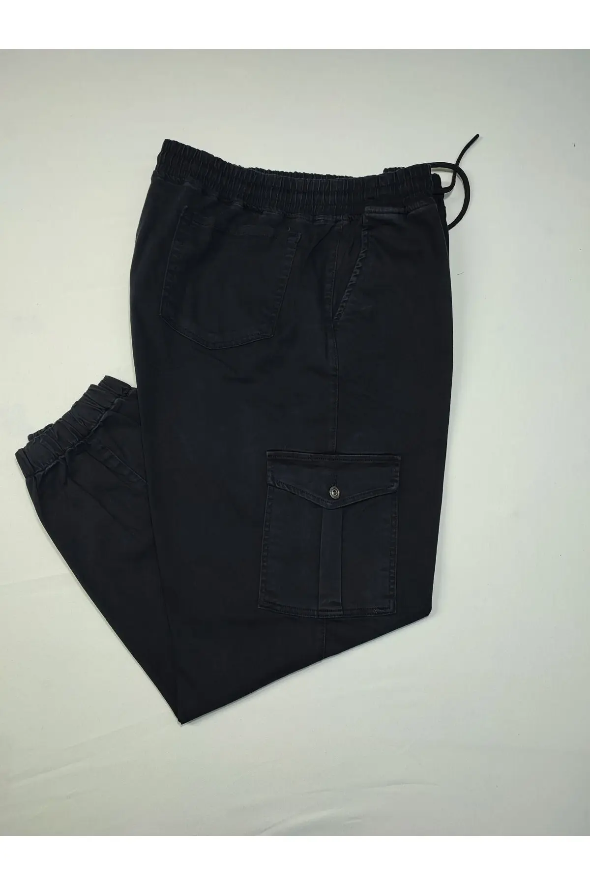 Büyük Beden Erkek Keten Kargo Jogger 5891