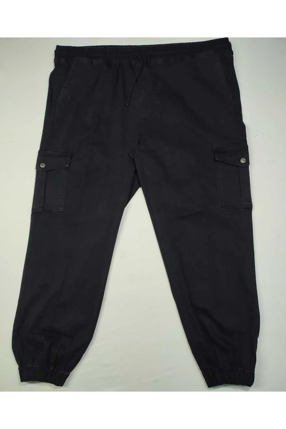 Denim Büyük Beden Erkek Keten Kargo Jogger 5891