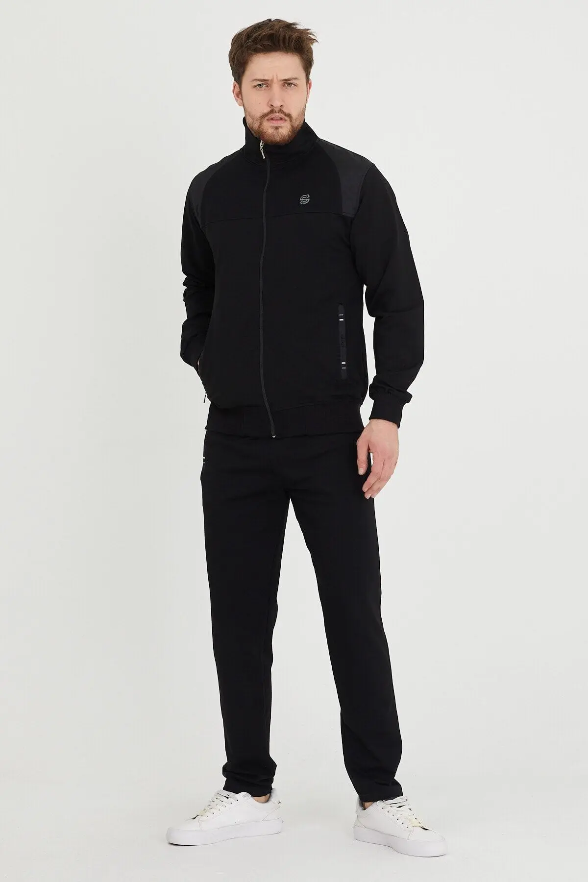 Erkek Hakim Yaka Eşofman Takımı Büyük Beden Battal