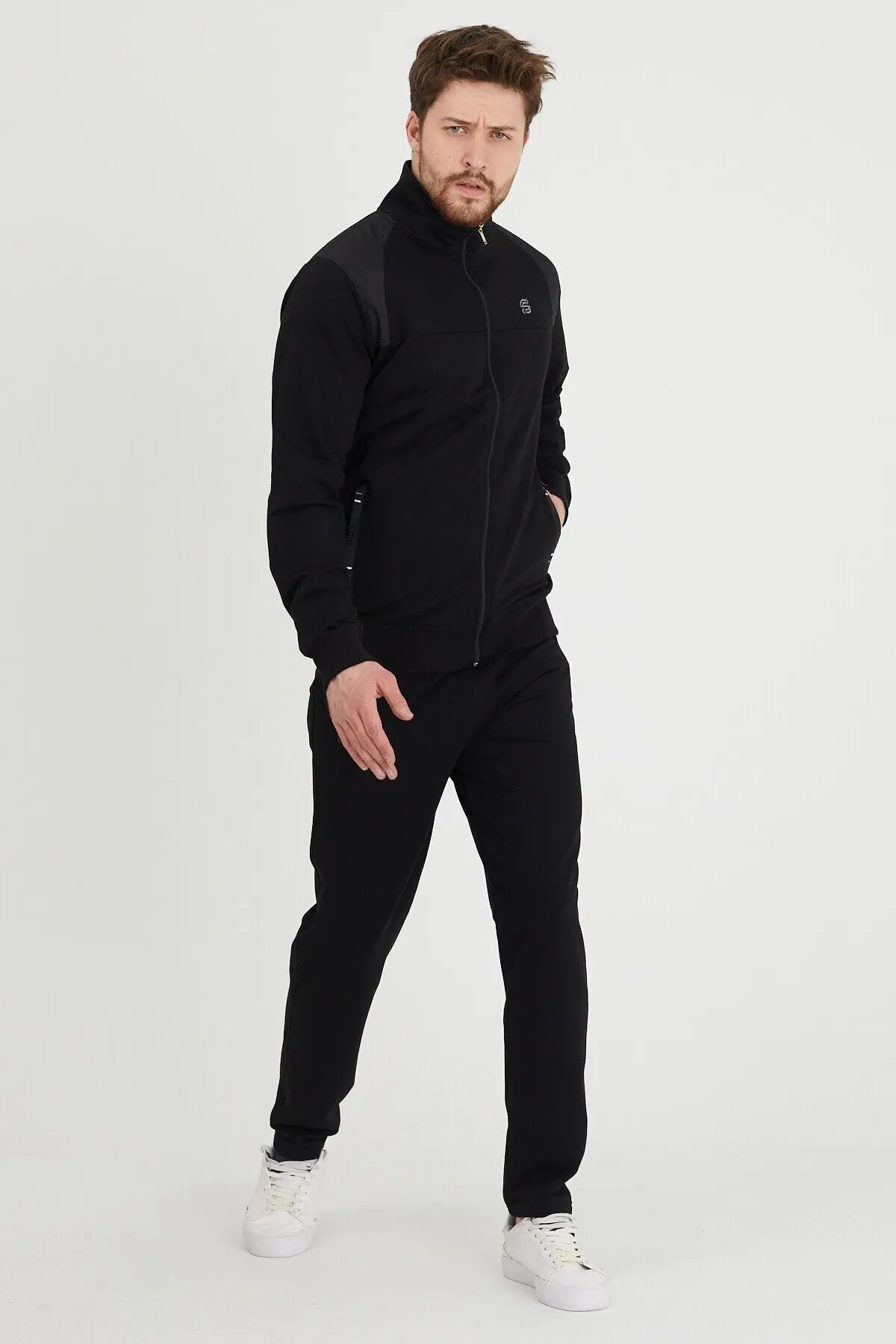 Erkek Hakim Yaka Eşofman Takımı Büyük Beden Battal