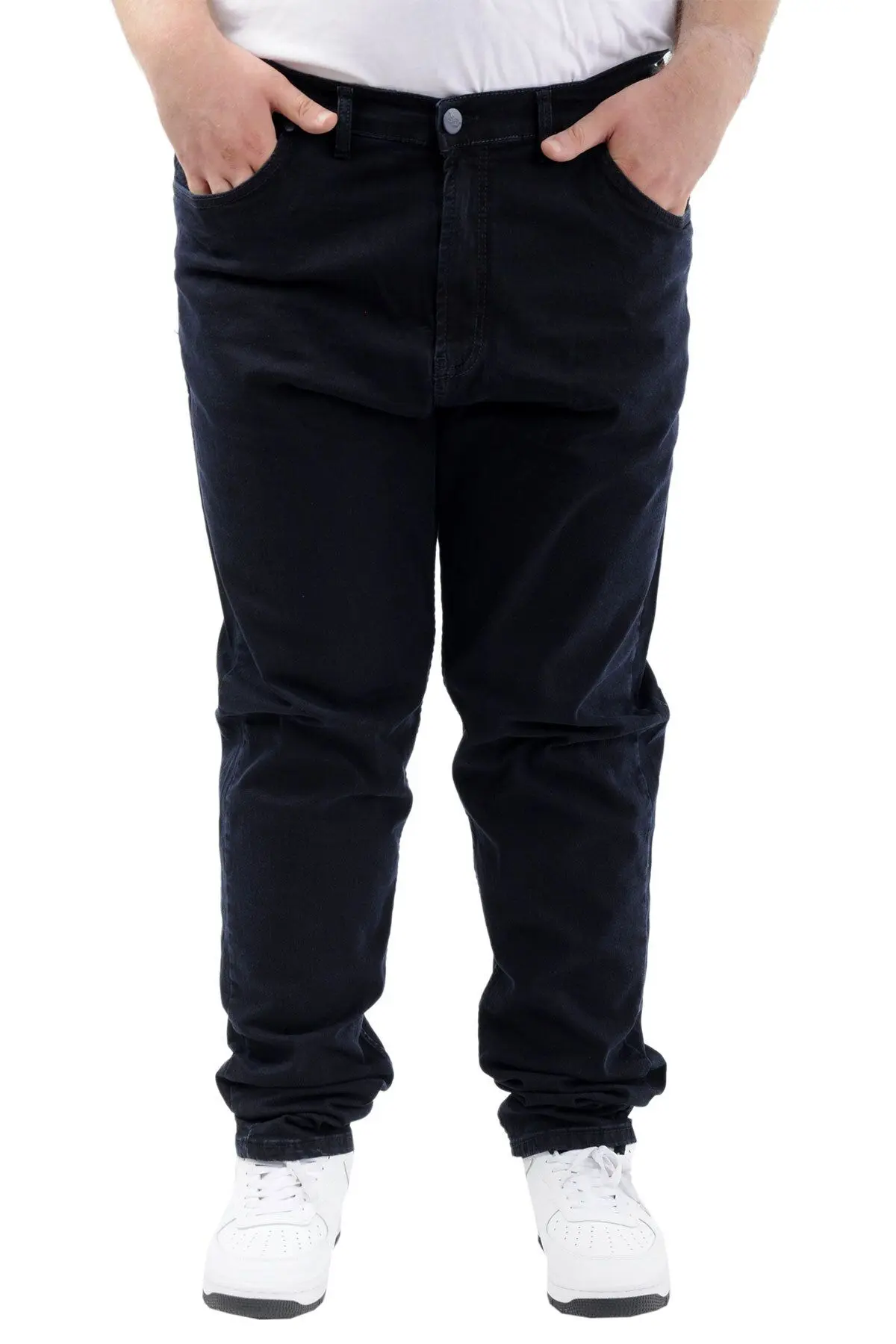 Modexl Mode XL Büyük Beden Erkek Pantolon Kot 21920 Blueblack