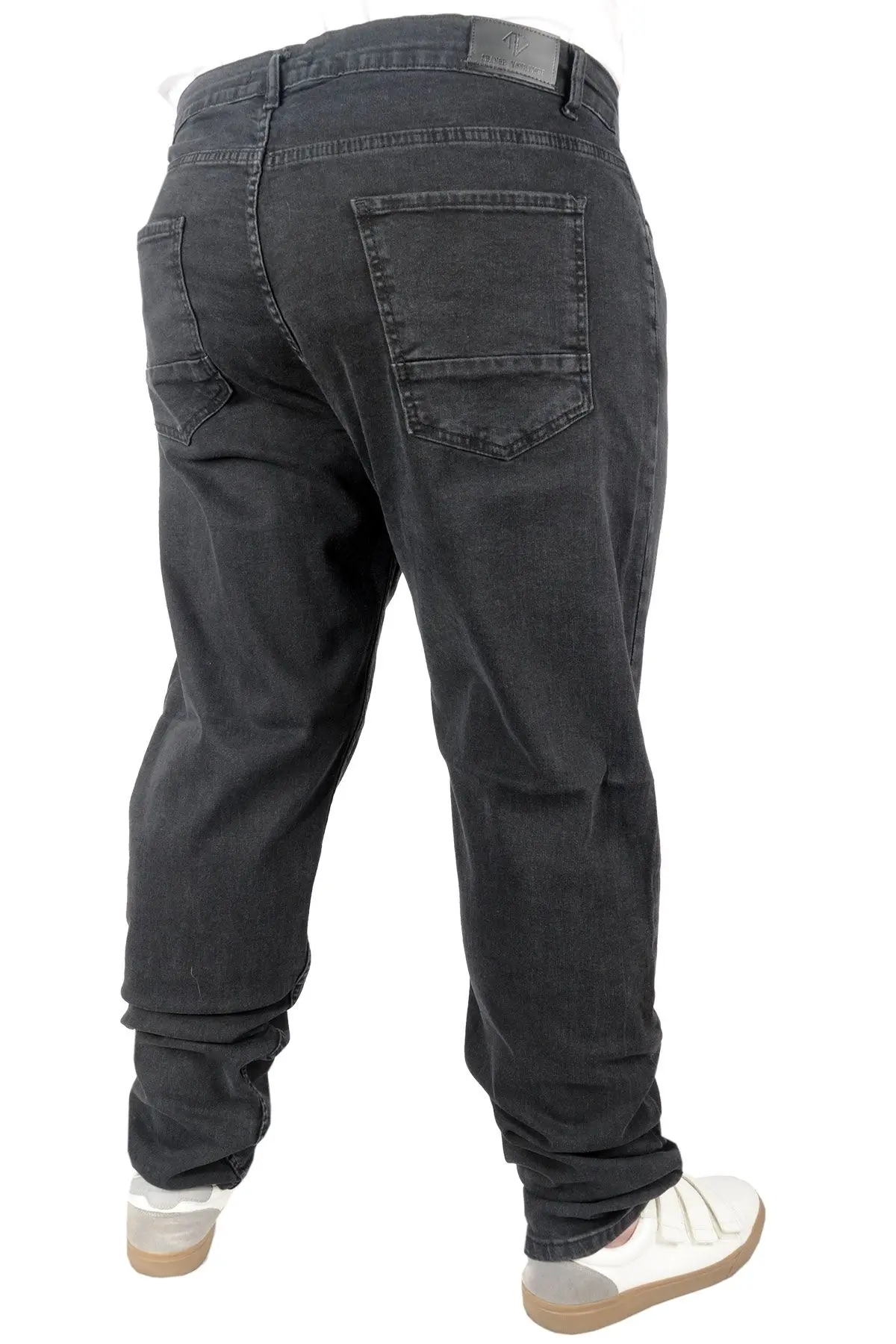 Mode Xl Büyük Beden Erkek Pantolon Kot Black 21920 Füme