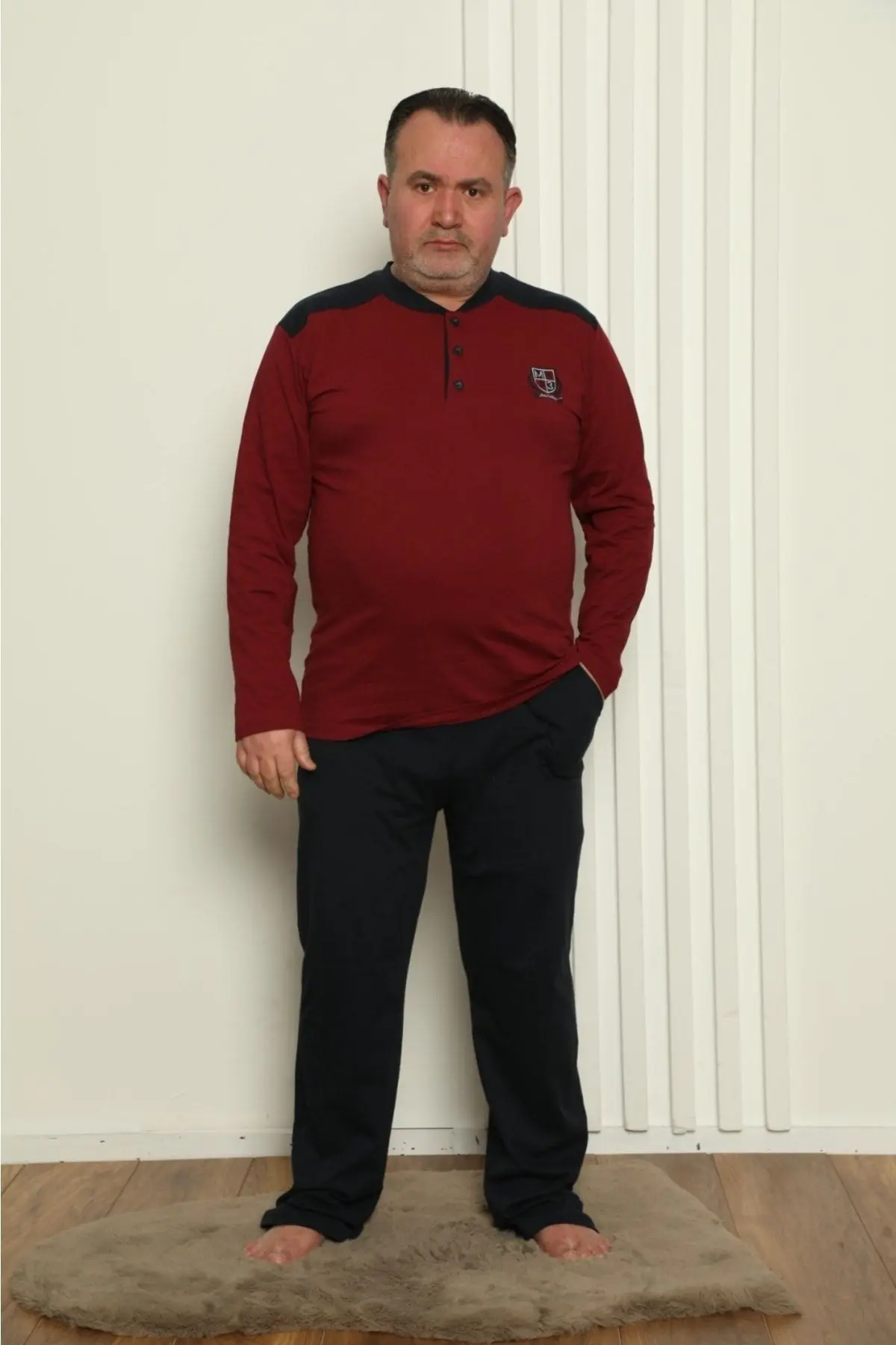 TAMPAP Erkek Büyük Beden Pijama Takımı Xl 2xl 3xl 4xl Beden Pijama