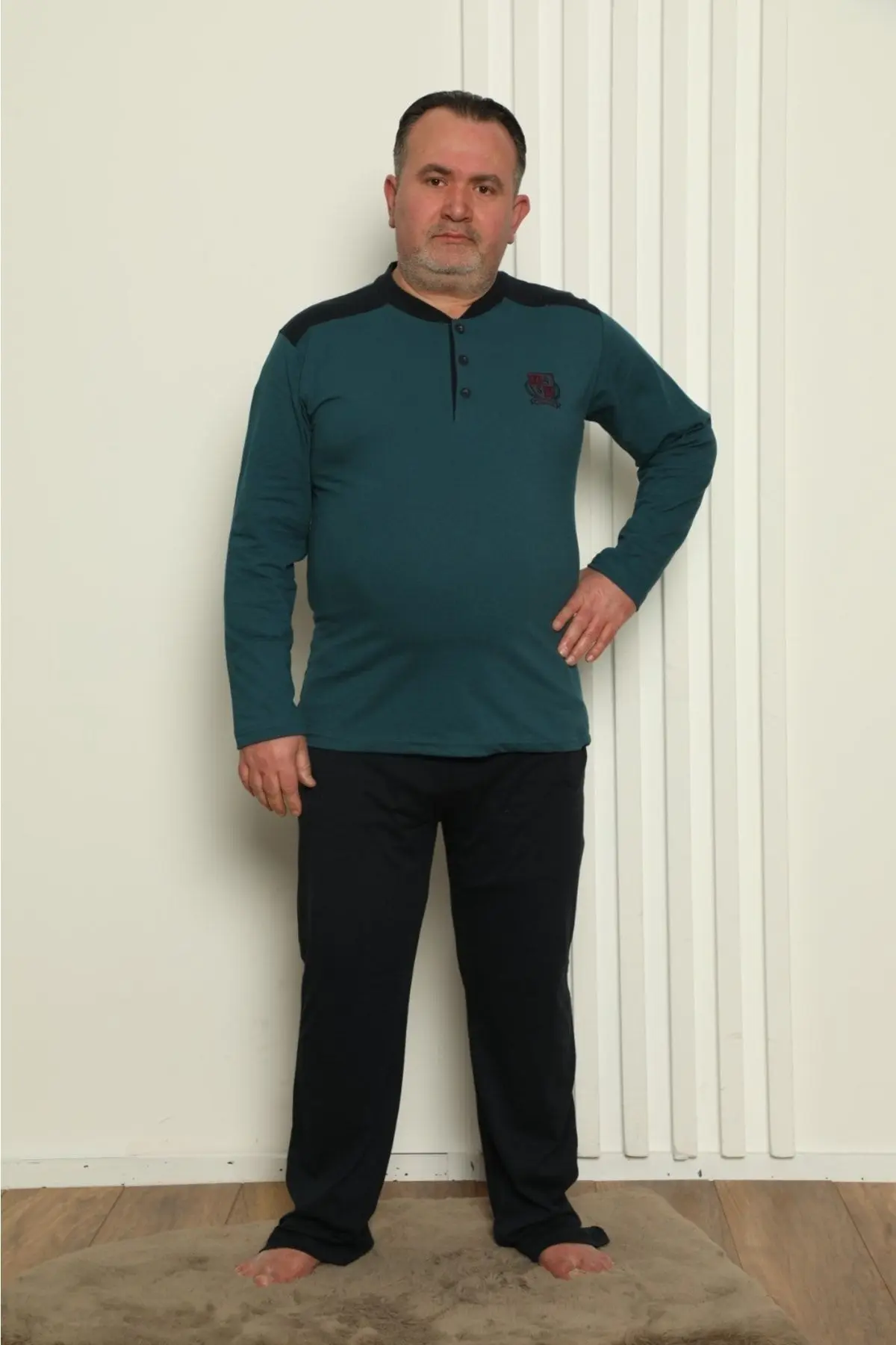 TAMPAP Erkek Büyük Beden Pijama Takımı Xl 2xl 3xl 4xl Beden Pijama