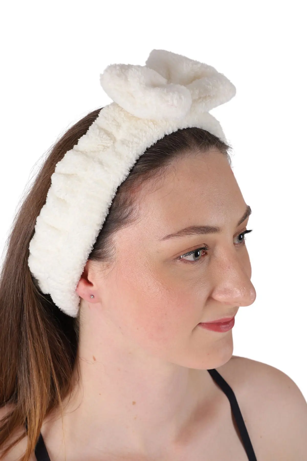 Soft Saç Bandı Ve Bileklik Makyaj Uygulama Seti Krem