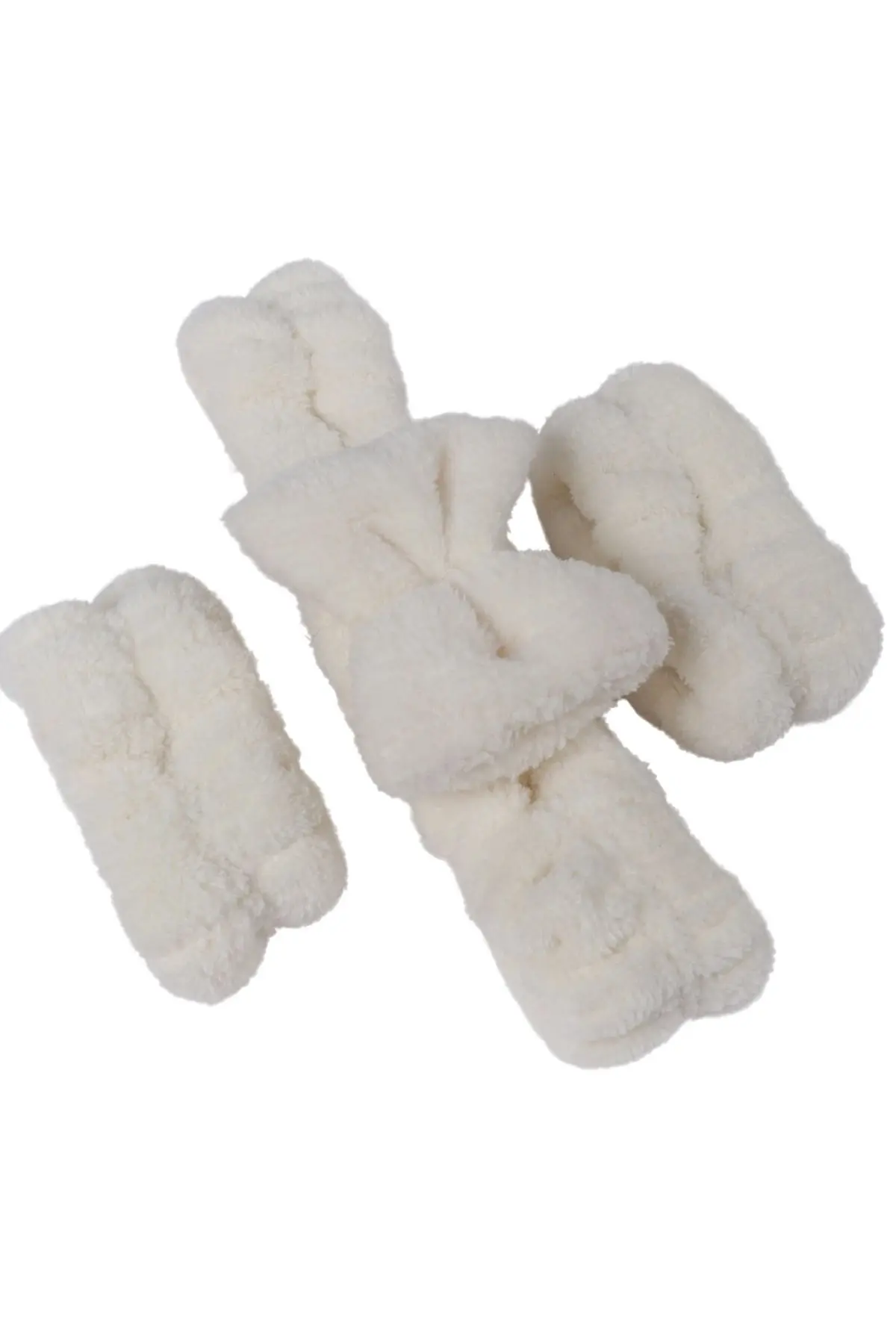 Soft Saç Bandı Ve Bileklik Makyaj Uygulama Seti Krem