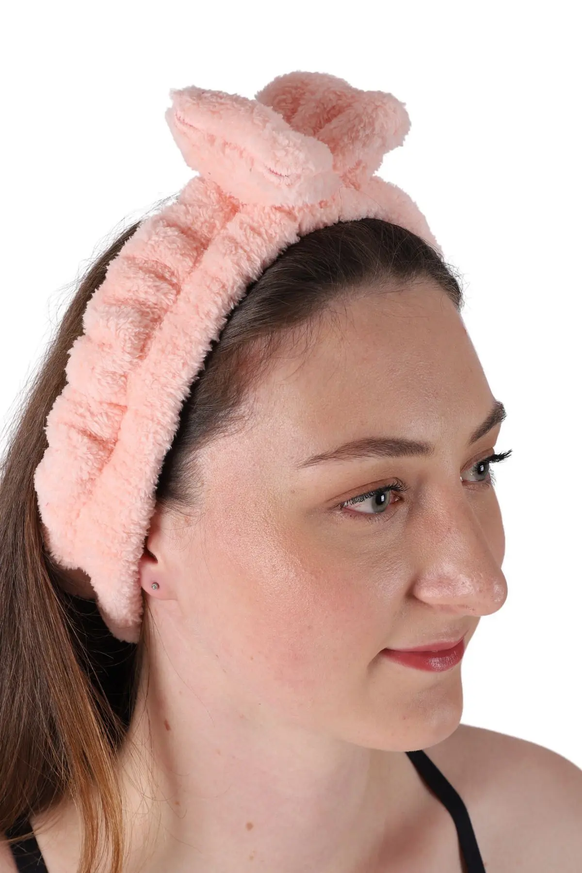 Soft Saç Bandı Ve Bileklik Makyaj Uygulama Seti Pembe