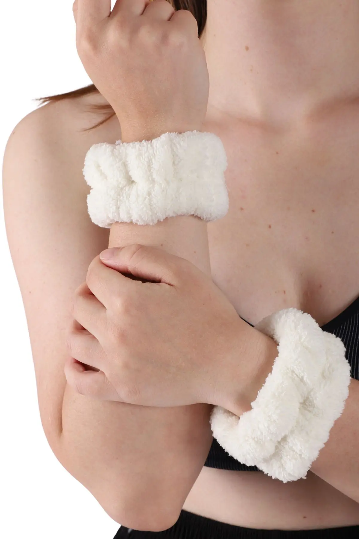 Soft Saç Bandı Ve Bileklik Makyaj Uygulama Seti Krem