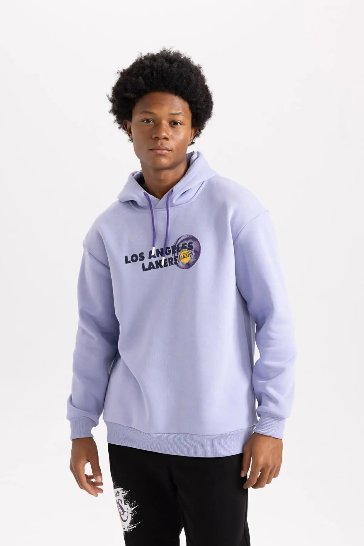 Fit Nba Los Angeles Lakers Boxy Fit Kapüşonlu Kalın Sweatshirt A7283ax23au
