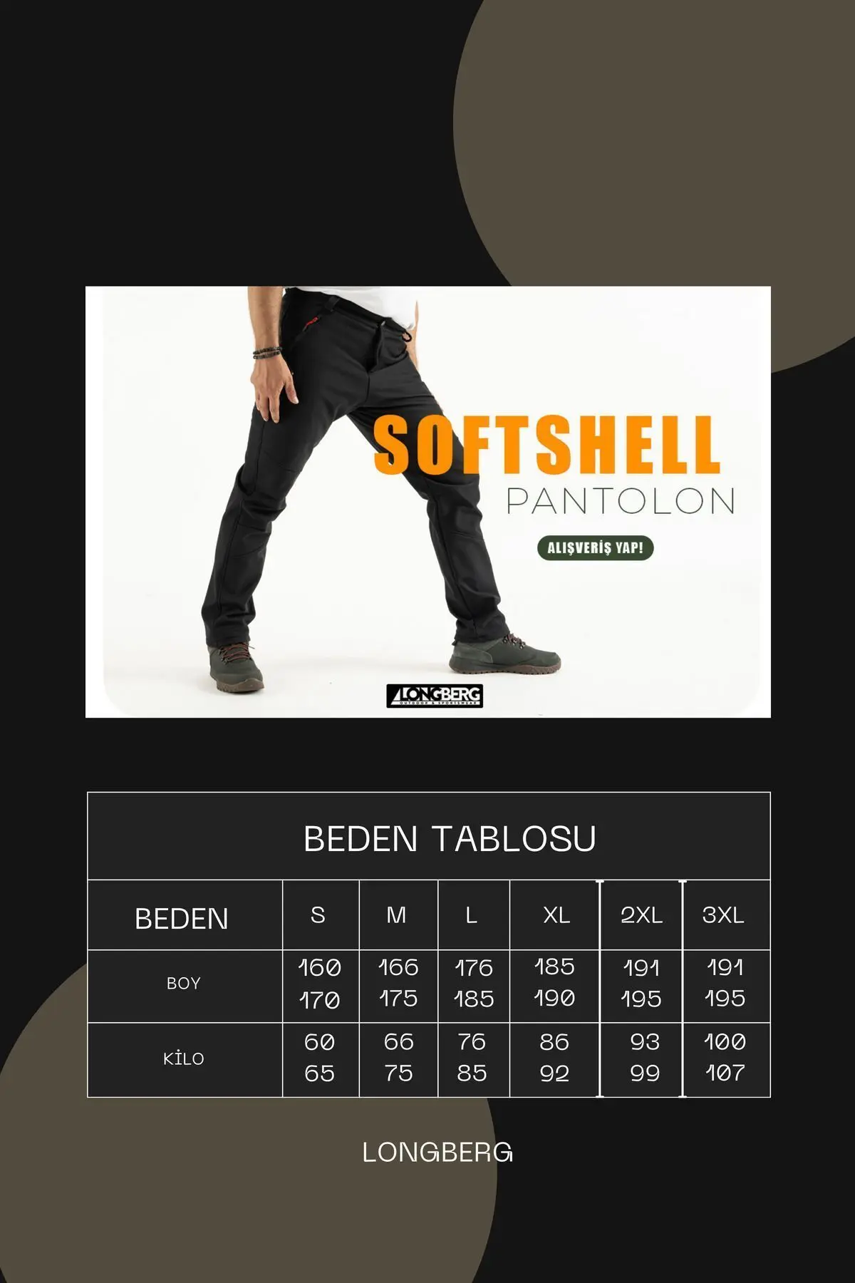 Kışlık Içi Polarlı Su Ve Rüzgar Geçirmez Softshell Pantolon Prs-1779