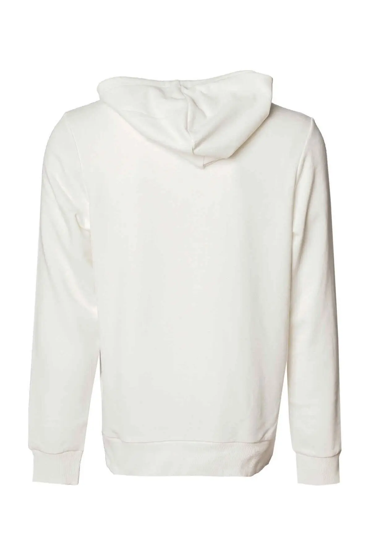 Arus - Erkek Beyaz Kapüşonlu Sweatshirt