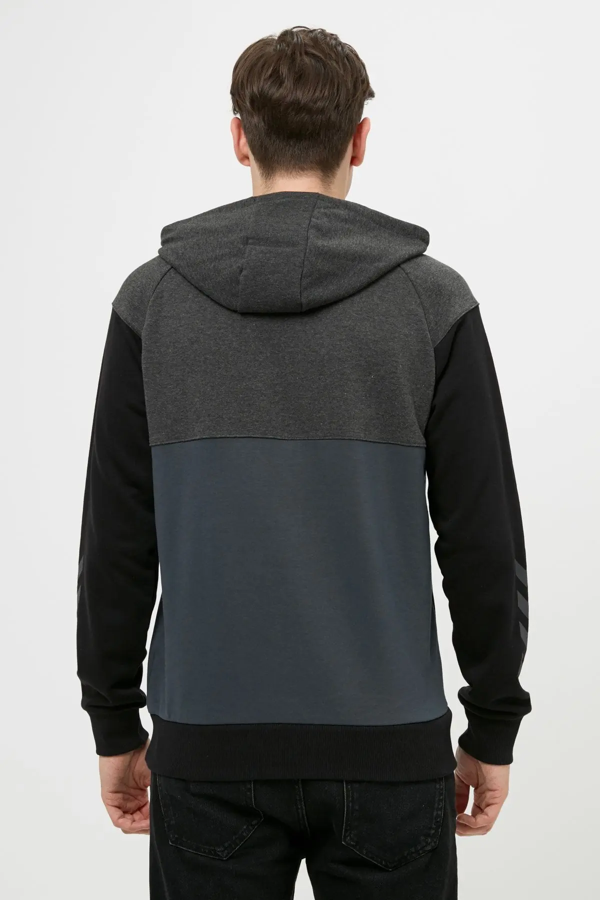 Fred Kapüşonlu Gri Erkek Sweatshirt