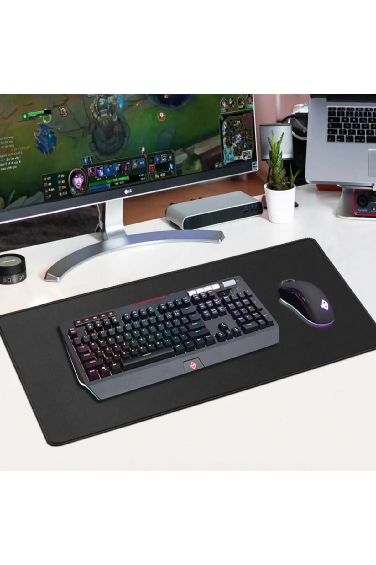 Xxl 90*40 Cm Oyuncu Gamepad Siyah