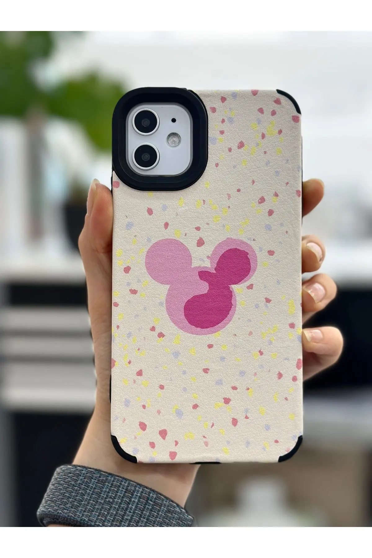 Iphone 11 Uyumlu Kaplama Minnie Tasarımlı Yumuşak Silikon Kılıf