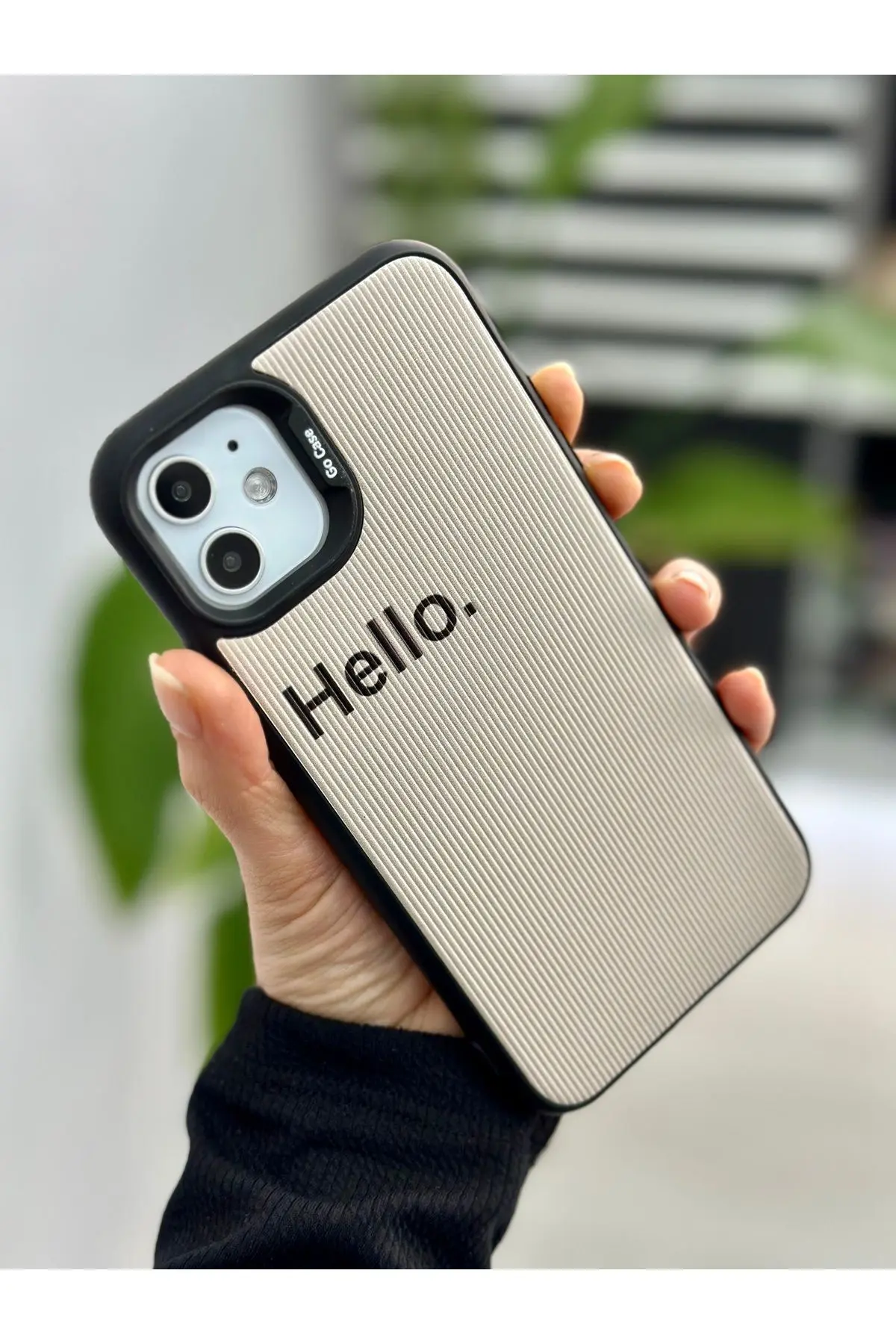 Iphone 11 Uyumlu Kaplama Hello Tasarımlı Yumuşak Silikon Kamera Korumalı Kılıf