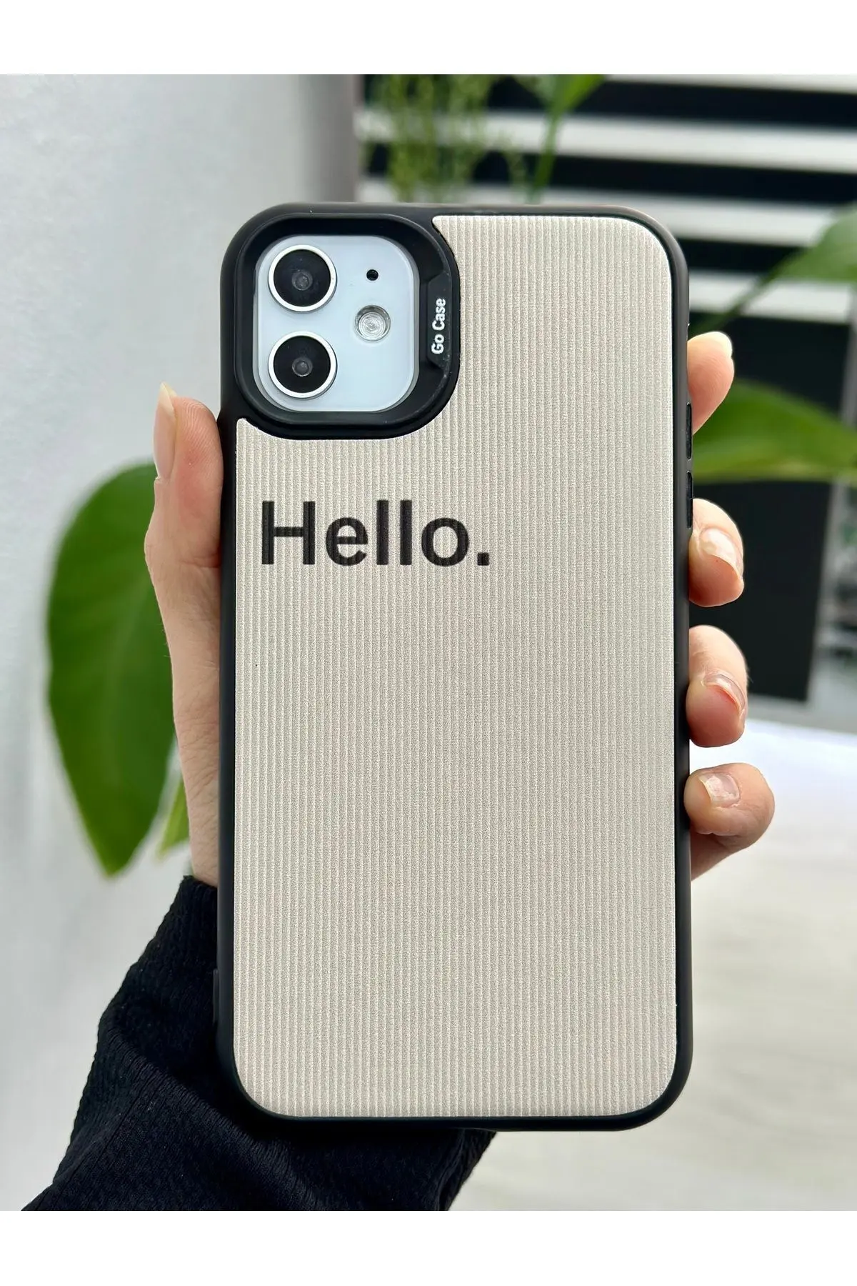 Go Aksesuar Iphone 11 Uyumlu Kaplama Hello Tasarımlı Yumuşak Silikon Kamera Korumalı Kılıf