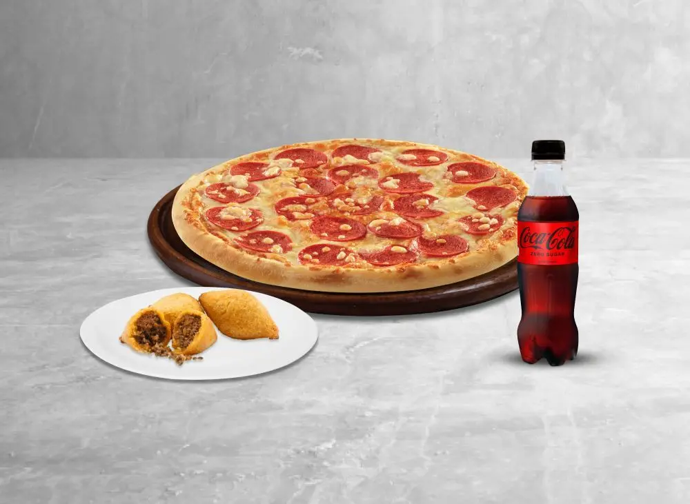 Orta Boy Cazip Pizza + 3'lü Mini İçli Köfte + İçecek (33 cl.)