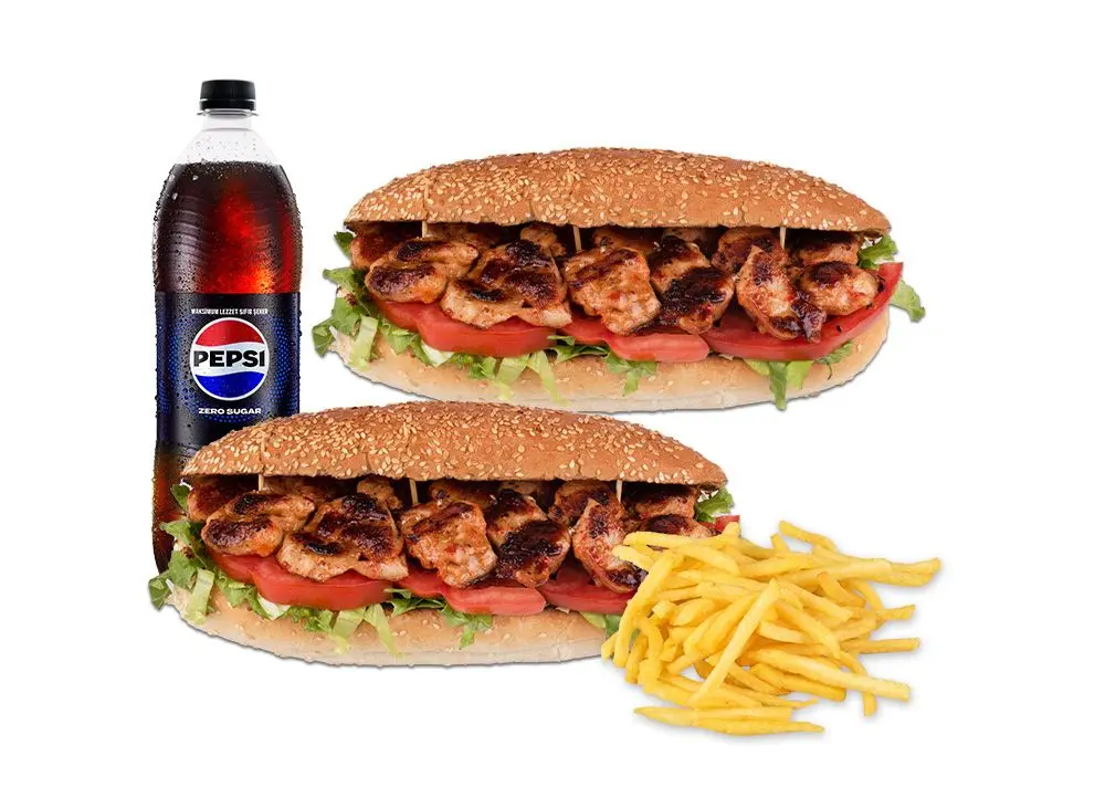 2'li Tavuk Çöp Şiş Menü