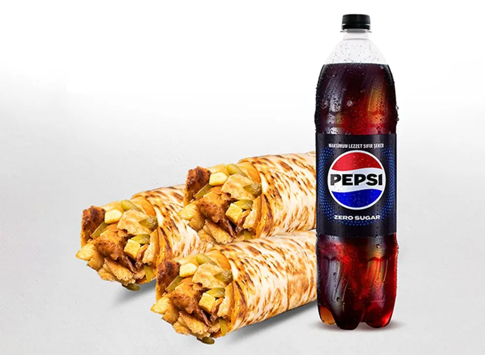 3'lü Tavuk Döner Medium Dürüm Menü