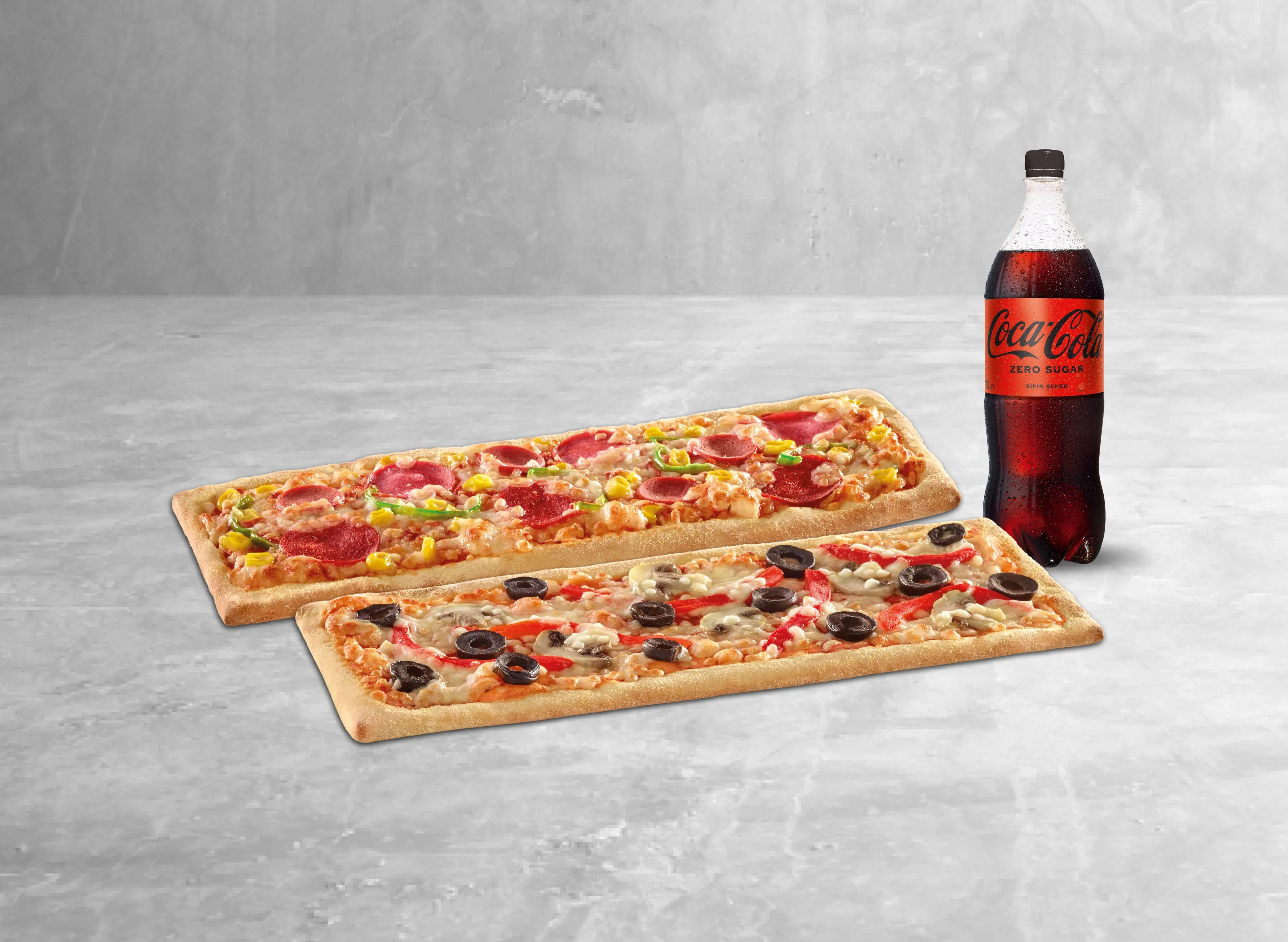 2 Adet Pizzetta + Litrelik İçecek
