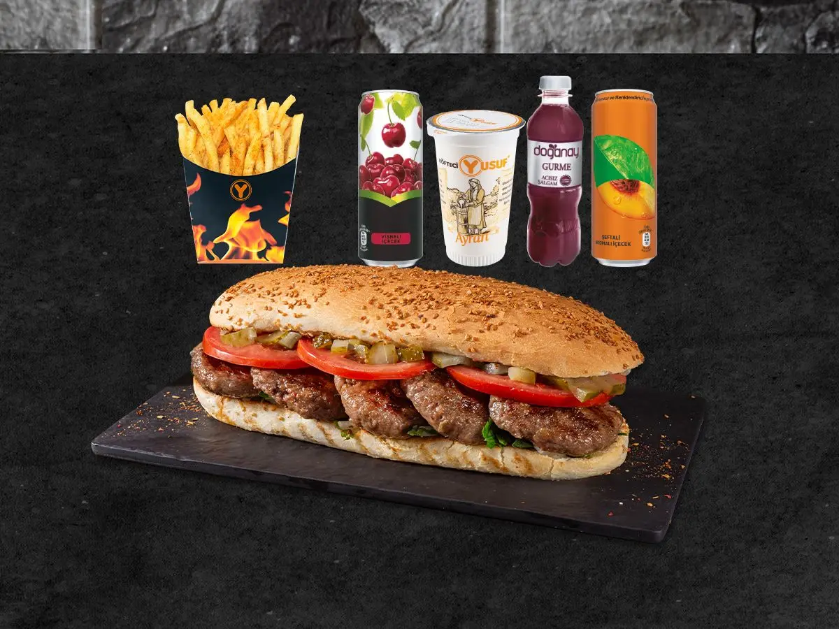 Patatesli Tam Porsiyon Ekmek Arası Köfte Menü